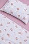 100% Cotton "Sleeping Bear" Teddy Bear Print Duvet Cover Set, 4-Piece Set (100x150) - 3