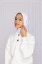 Girls' Shawl with Sequins - White