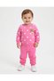 Girls' Baby Süzene Teddy Bear Print Winter 3-Thread Brushed Inside Sherpa 1-2-3 Years 2-Piece Top and Bottom Set