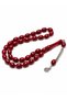 Powdered Amber Prayer Beads, Barley-Cut, with Tasseled Metal Details, Special Design, Colorful, Gift-Worthy Men's Prayer Beads for Everyday Use - 2
