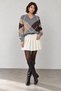 Women's V-Neck Sweater with Diamond Pattern
