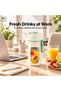 KINGLINE Portable Blender, 500ml USB-C Rechargeable Personal Blender, Mini Smoothie Maker and Milkshake Mixer, One-Touch Operation, Food-Grade Materials, Carry Strap, for Home, Travel and Gym - 7