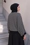 Striped Casual Knit Sweater T2623 - BLACK - 4
