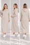 WOMEN'S BATTAL SIZE COTTON JERSEY HOODED DRESS - 5