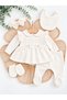 5-Piece Newborn Girl Hospital Discharge Set with Peter Pan collar, Gift-Wrapped in a Cotton Box