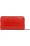 Leather Zip Around Wallet For Women, Colour: Red - 2