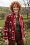Women's Suzani Embroidered Velvet Jacket – Ethnic Bohemian Design - 3
