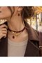 GENUINE LEATHER RED CHOKER NECKLACE - 7