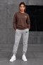 ZERO-NECK BRUSHED INSIDE CHARDON TRACK SUIT, SEASONAL, WITH "ALO" PRINT—WOMEN'S / MEN'S UNISEX STYLE