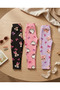 Girls' Corded Fabric, 100% Cotton Patterned 3-Piece Leggings Set