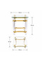 Single Glass Service Table 4545 Gold 3021 - 3