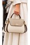 Women's 3-compartment Clutch Bag and Shoulder Bag, cream - 2