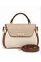 Women's 3-compartment Clutch Bag and Shoulder Bag, cream