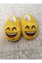 SMILING EMOJI DESIGN SOFT PLUSH HOUSE SLIPPERS WITH NON-SLIP SOLES—COMFORTABLE HOUSE SLIPPERS - 2