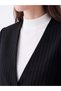 Peak New Season Navy Blue Double-Breasted Striped Women's Blazer Jacket. - 3