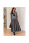Rochie gri Mirelle cu eșarfă - 3