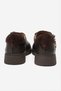 Women's flat lace-up shoes, genuine leather, mm 365, brown. - 5