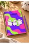 Cute Ghost Cartoon Character Design-Themed A5 Metal-Spiral-Bound, Cup-Free, Cardboard-Covered Notebook Cute Ghost Cartoon Character Design-Themed A5 Notebook - 2
