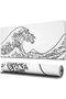 White Wave Mouse Pad, Extra Large Mousepad with Waterproof Surface, High Precision Mouse Mat for Gamers and Professionals