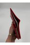 Women's Red Wallet with Clip and Snap Closure - 6