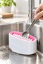 Set of 5 Sink-Side Dishwashing Brushes – Compact Design with Suction Cup Base, Reversible Stiff-Bristle Head, Sink Brush, Cutlery Brush