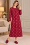 Mecit 6419 Burgundy 100% Cotton Plus-Size Women's Nightgown - 2