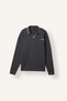 Boxy Fit Piped Polo Collar Printed Sweatshirt H9862AX26WN