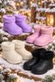 Bonny Kids Purple Waterproof EVA Winter Rain Boots with Plush Lining - 8