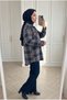 Women's Woodcutter Plaid Oversized Pocketed Modest Shirt Tunic - 3