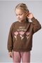 Crew Neck Soft Fleece Thick Fabric Printed Sweatshirt for Baby Girl I5085A526Wn - 2