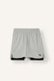 Standard Fit, Elastic-Laced, Short-Leg, Lined Woven Shorts with Inner Leggings I4855AX26AU