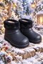 Bonny Kids' Black Waterproof EVA Winter Rain Boots with Plush Lining