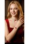 Red baguette-cut stone necklace and bracelet set