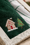Boxed 2-Piece New Year's Embroidered Kitchen and Hand & Face Towel Set | 100% Cotton, 40x60 Dish Towel | Soft & Absorbent | New Year's Gift - 5