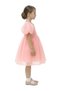 Tulle Volume Dress Pink with Green Bow - 2
