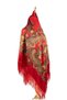 Traditional Red Folk Shawl - 5