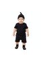 Little Champ Baby Knot Hat & Puppy Socks Set - Black - 2
