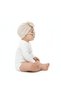 Baby Turban Hat & Flower Sunglasses Set - Beige - 100% Cotton - 3