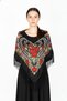 Majestic Black Shawl – Classic Pavlovo Pattern - 4