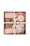 3-Piece Muslin Swaddle and Turban Hat Set - Pink - 5