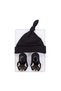 Little Champ Baby Knot Hat & Puppy Socks Set - Black