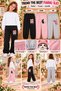Winter, Spring, and Autumn Elastic-Leg Sweatpants Set in Black, Pink, and Gray (3-Piece) - 3