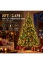 Christmas Tree with Light,Artificial Tree 8FT Christmas Tree for Home, Office, Party Decoration with 1600 Branch Tips and 500 Warm White & Xmas Tree Lights, Metal Hinges & Base - 2