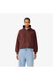 Women's Brown Sweatshirt with Full-Length Zipper