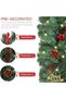 9FT Christmas Garland with 50 Lights, Artificial Christmas Decorations with Pine Cones and Berry Clusters, Holiday Garland for Indoor Outdoor Stairs Door Fireplace,New Year Decor (Gold) - 2