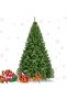 Christmas Tree 8FT, Real Pine Needles Artificial Christmas Trees with 1600 Full Branches Tips,Xmas Tree for Home and Office Indoor & Outdoor Decoration,Easy Assembly Metal Stand