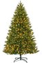 Christmas Tree with Light,Artificial Tree 8FT Christmas Tree for Home, Office, Party Decoration with 1600 Branch Tips and 500 Warm White & Xmas Tree Lights, Metal Hinges & Base