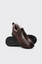 Genuine Leather-Fur-Trimmed 161KMA261-K Brown Men's Casual Shoes - 3