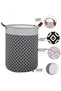 2 Pack Laundry Baskets, 65 L Foldable Waterproof Laundry Basket Laundry Hamper Bag Washing Bin Cloth - 3