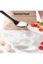 Solid & Slotted Silicone Cooking Spoons for Serving (Black) - 7